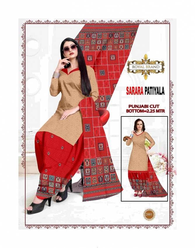 Royal Sarara Patiyala 1 Indo Casual Daily Wear Printed Cotton Dress Material Collection